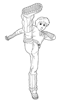 coloriage naruto jet lee gros sourcils